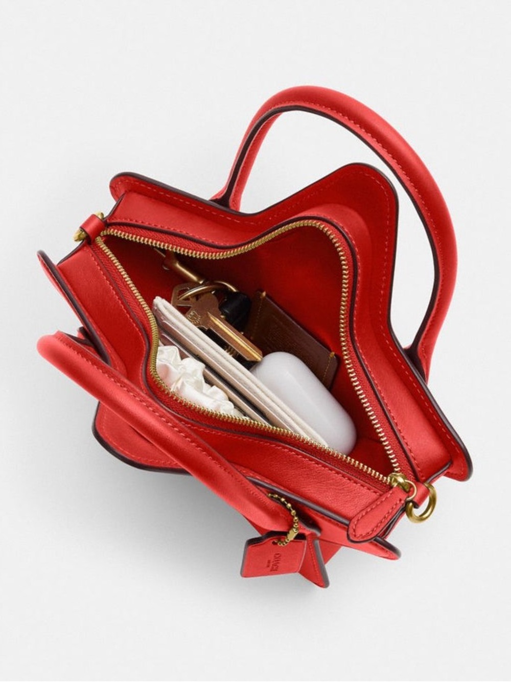 COACH BUNDLE: Coach Denim Cherry Embroidered Cargo Tote & Coach Star Crossbody - Picture 11 of 15